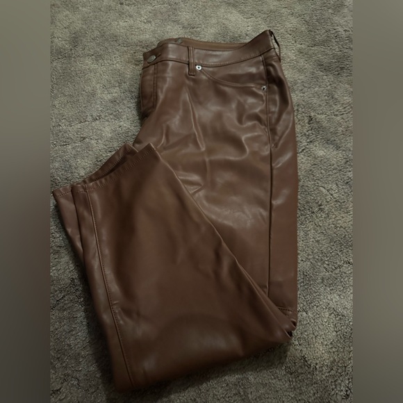 TORRID Brown Faux Leather Pants - Picture 2 of 4